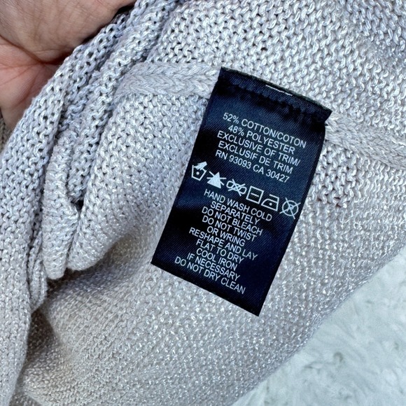 NIC+ZOE Women's Beige Studded Knit Sweater Petite Small 3/4 Sleeve Casual - Picture 4 of 7